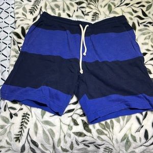 sunfaded garment dyed knit shorts. 6 in inseam. jcrew